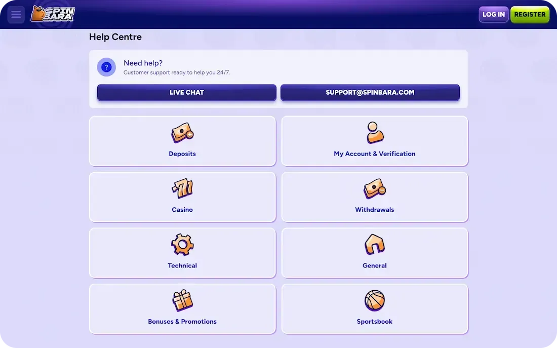 spinbara casino faq